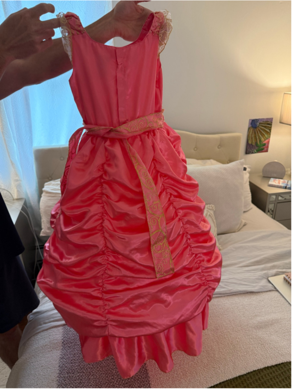 Girls Gillian's Closet Pink and Gold Princess Costume Dress One Size - Picture 3 of 5
